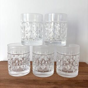 5 Ralph Lauren Aston Double Old Fashioned  Crystal Whiskey Glass RLL Teardrop